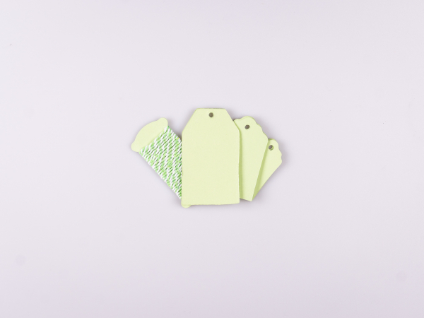 Geschenklabel Papier "Color", 15er Set - grün