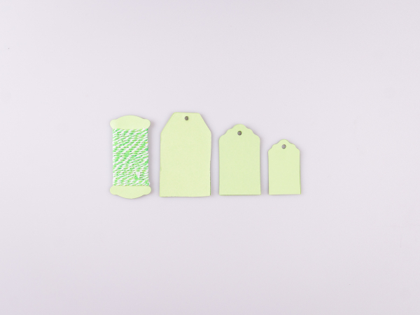 Geschenklabel Papier "Color", 15er Set - grün