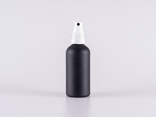 Schwarzglasflasche 100ml, mit Mundspray