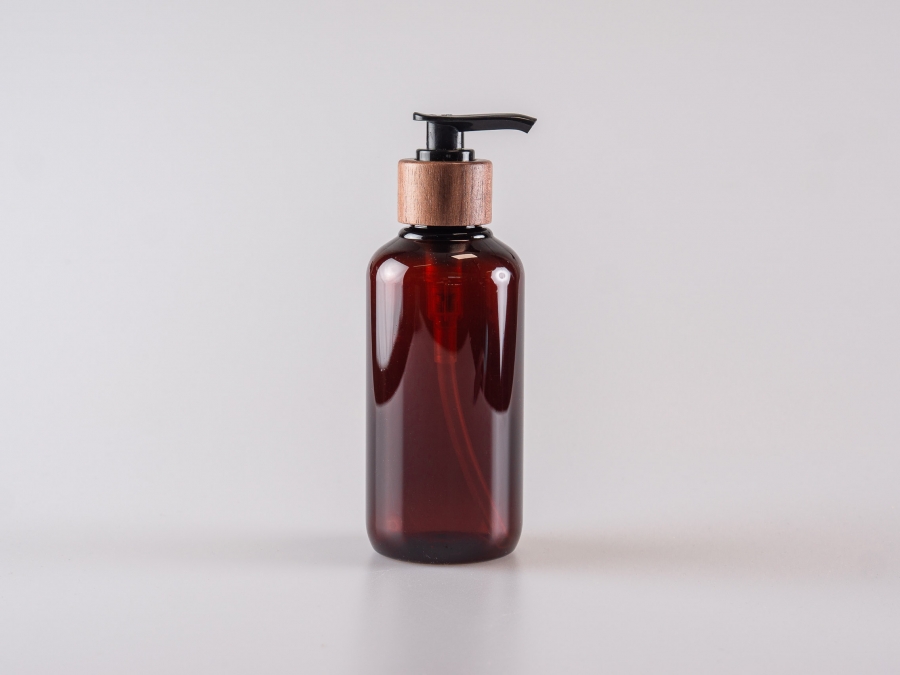 Flasche "Alex" 200ml, mit Dispenser Walnut