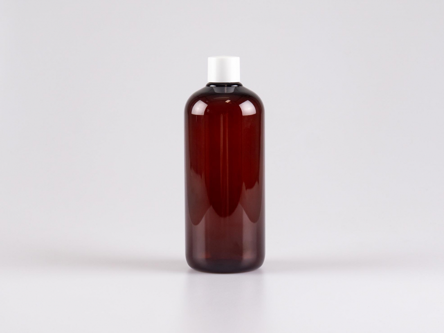 Flasche "Alex" 500ml, mit Tropfmontur weiss/schwarz