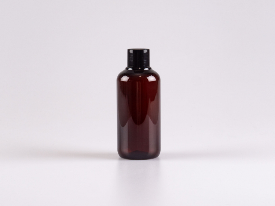 Flasche "Alex" 200ml, mit Tropfmontur weiss/schwarz