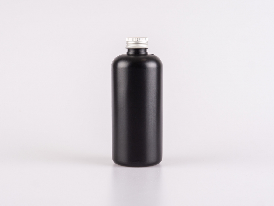 Flasche "Ben" 250ml, mit Tropfmontur Aluminium
