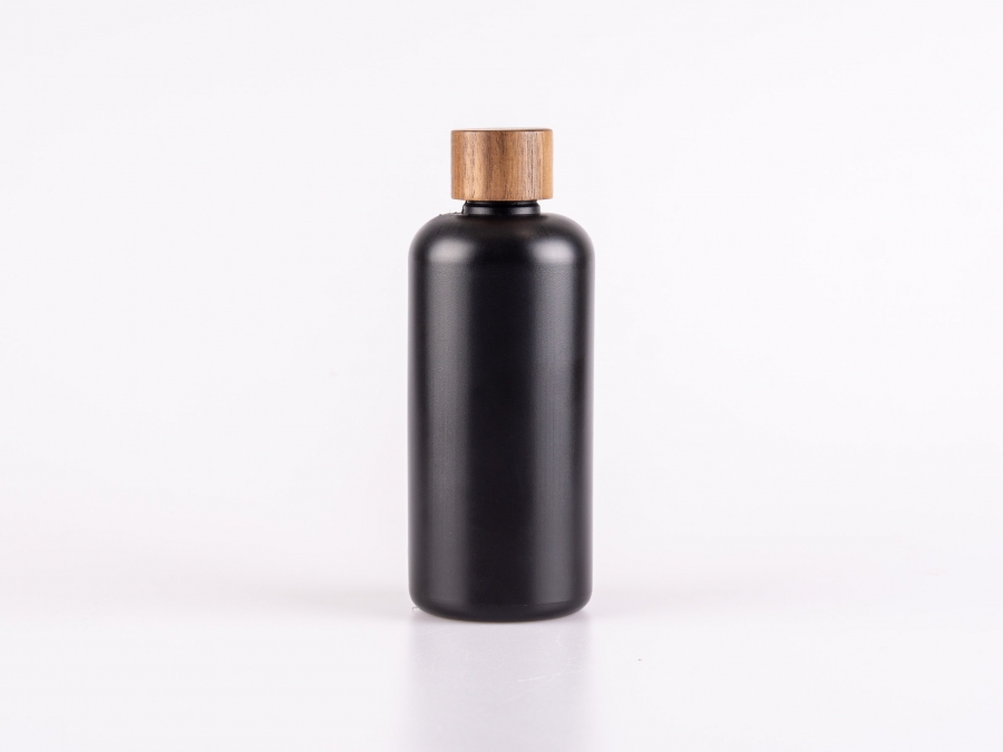 Flasche "Ben" 250ml, mit Deckel Walnut