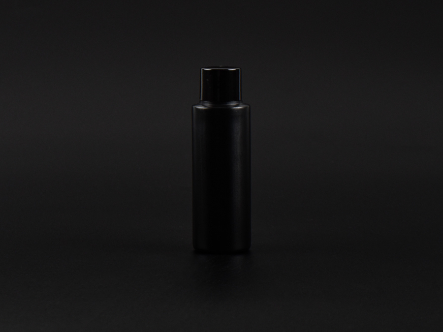 Flasche "Tara" 100ml, matt-schwarz, mit Schraubverschluss schwarz