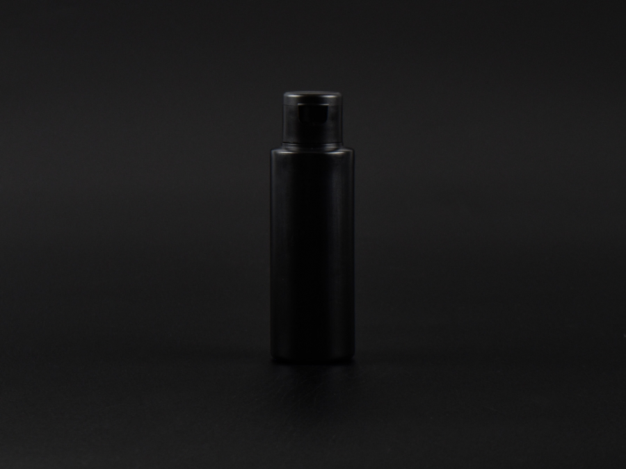 Flasche "Tara" 100ml, matt-schwarz, mit FlipTop