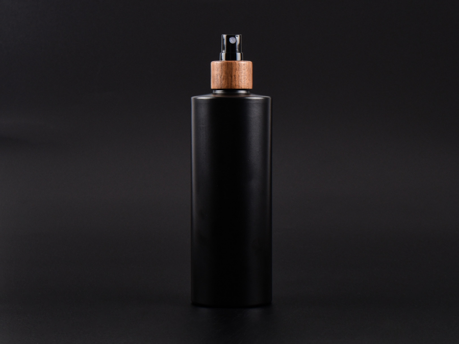 Flasche "Tara" 450ml, matt-schwarz, mit Zerstäuber Walnut
