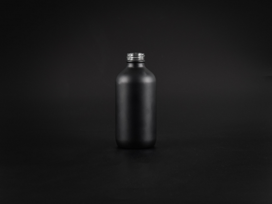 Schwarzglasflasche 220ml, ohne Montur