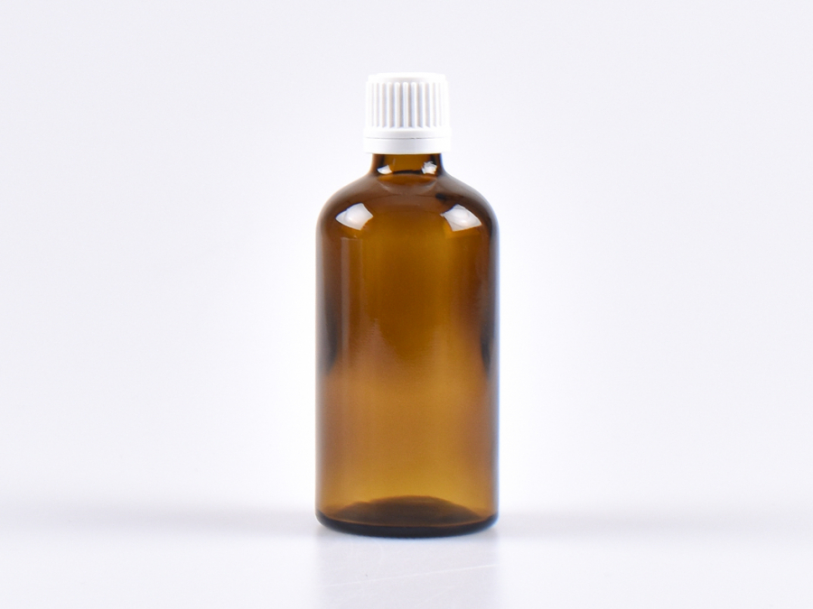 Braunglasflasche 100ml, mit Schraubverschluss OV
