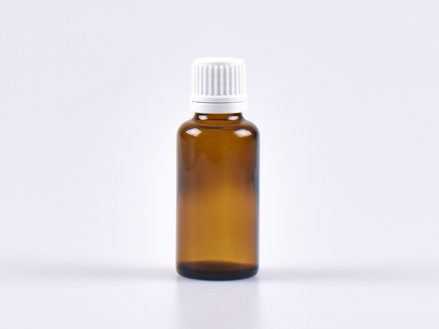 Braunglasflasche 30ml, mit Schraubverschluss OV