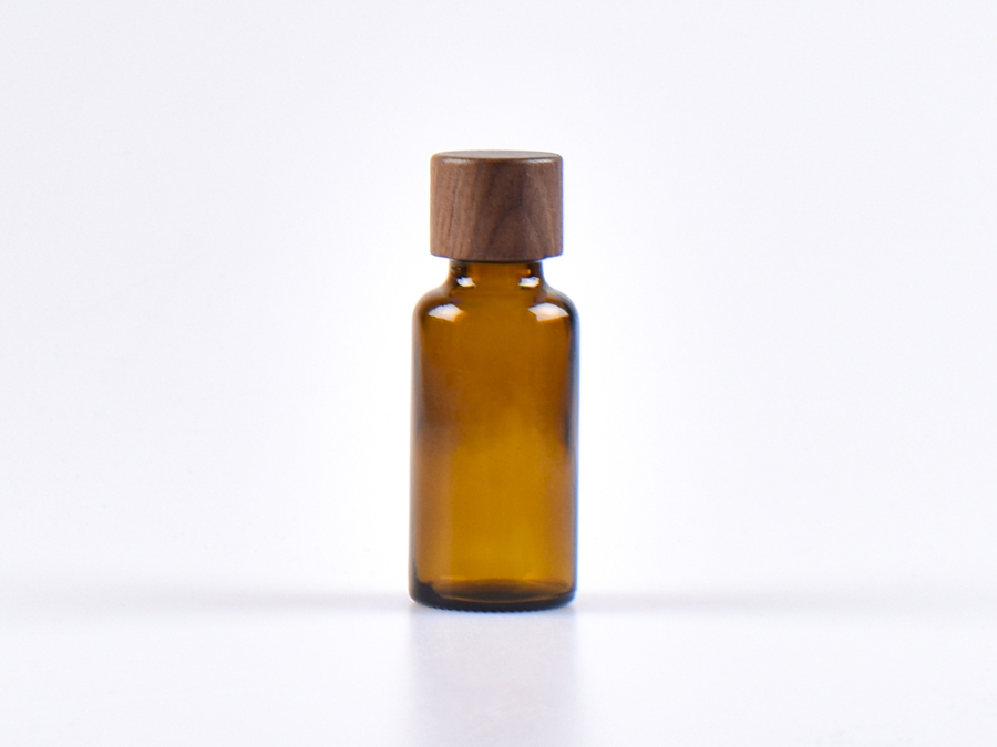Braunglasflasche 30ml, mit Schraubverschluss Walnut