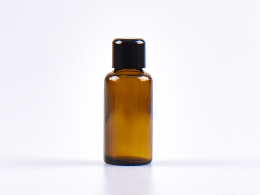 Braunglasflasche 30ml, mit Tropfmontur schwarz