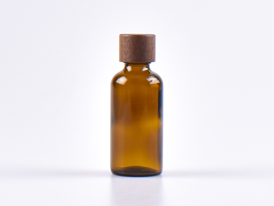 Braunglasflasche 50ml, mit Tropfmontur Walnut