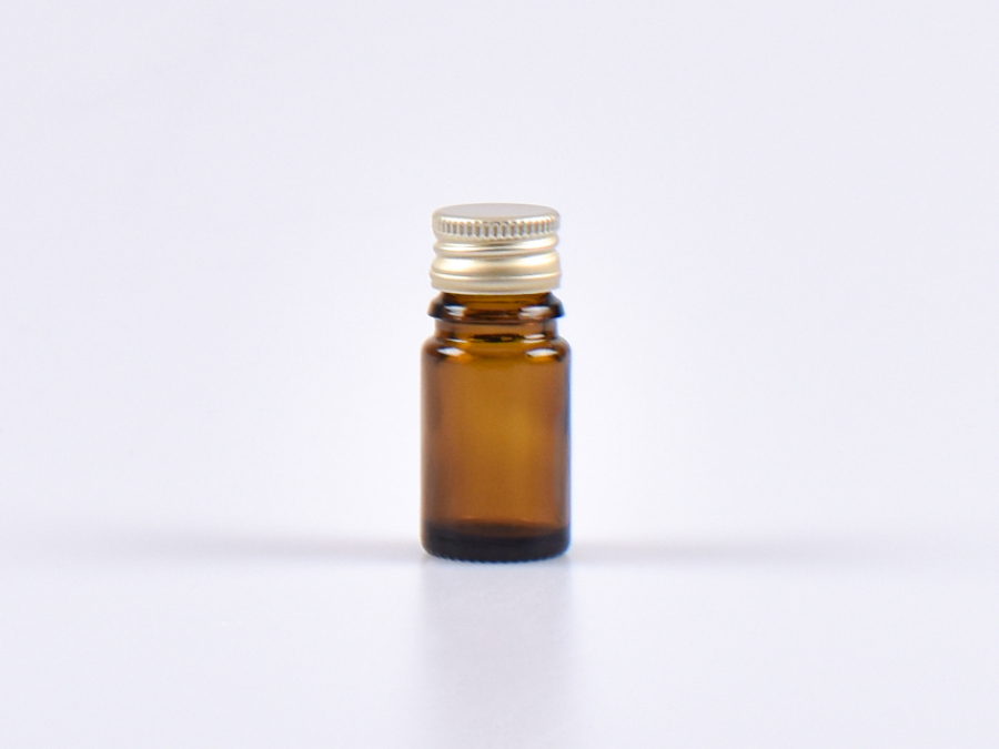 Braunglasflasche 5ml, mit Aludeckel