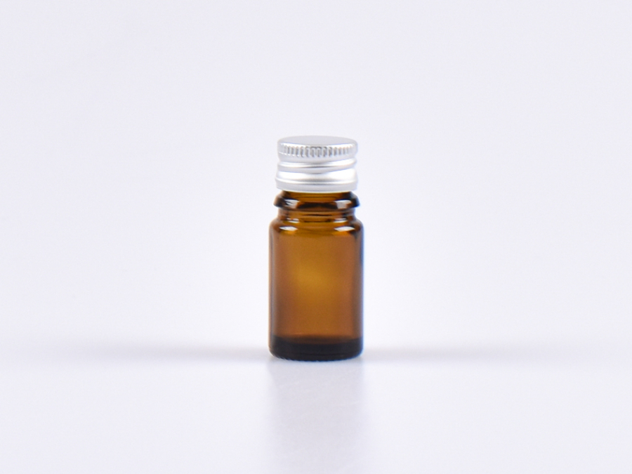 Braunglasflasche 5ml, mit Aludeckel