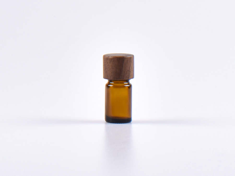 Braunglasflasche 5ml, mit Schraubverschluss Walnut