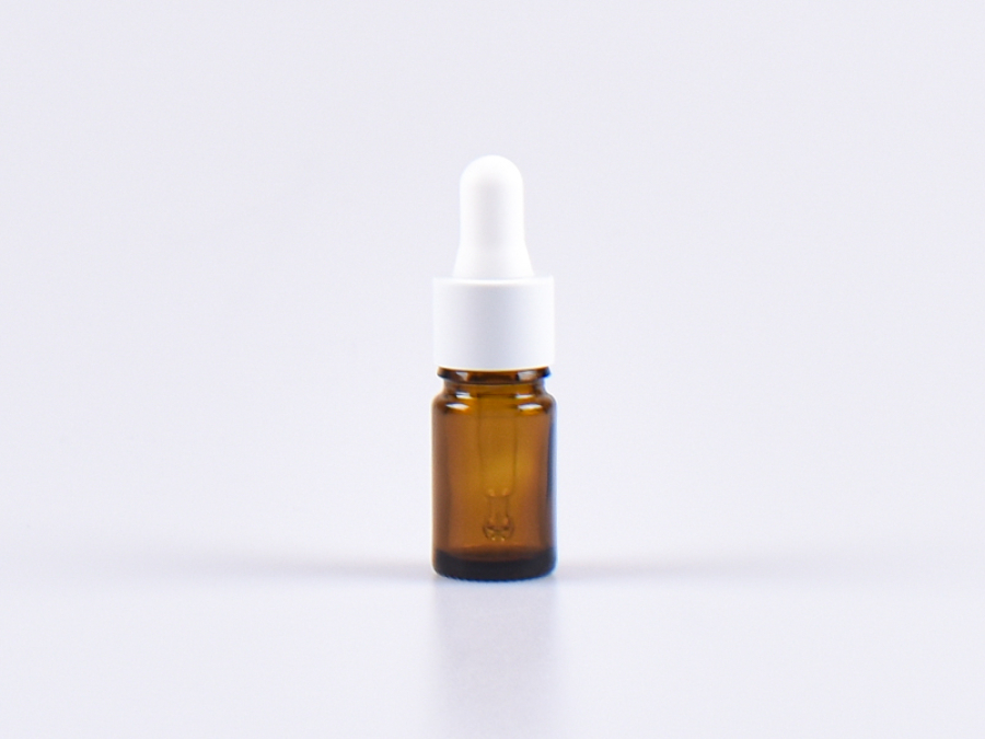 Braunglasflasche 5ml, mit Pipette weiss