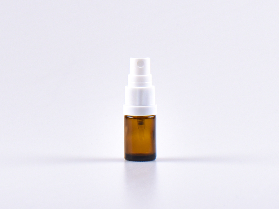 Braunglasflasche 5ml, mit Zerstäuber Kunststoff