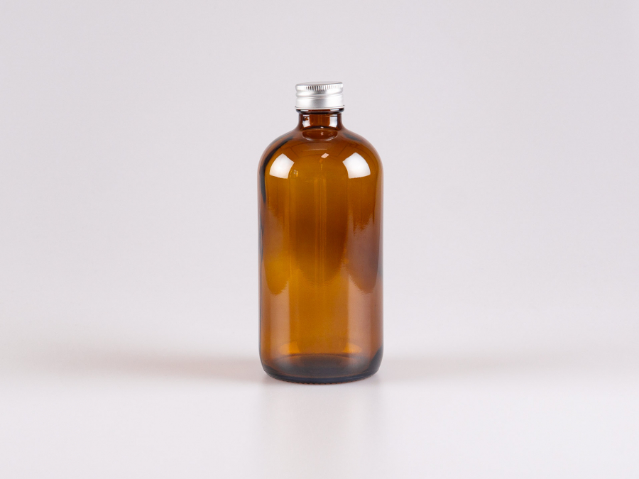 Braunglasflasche 480ml, mit Aludeckel