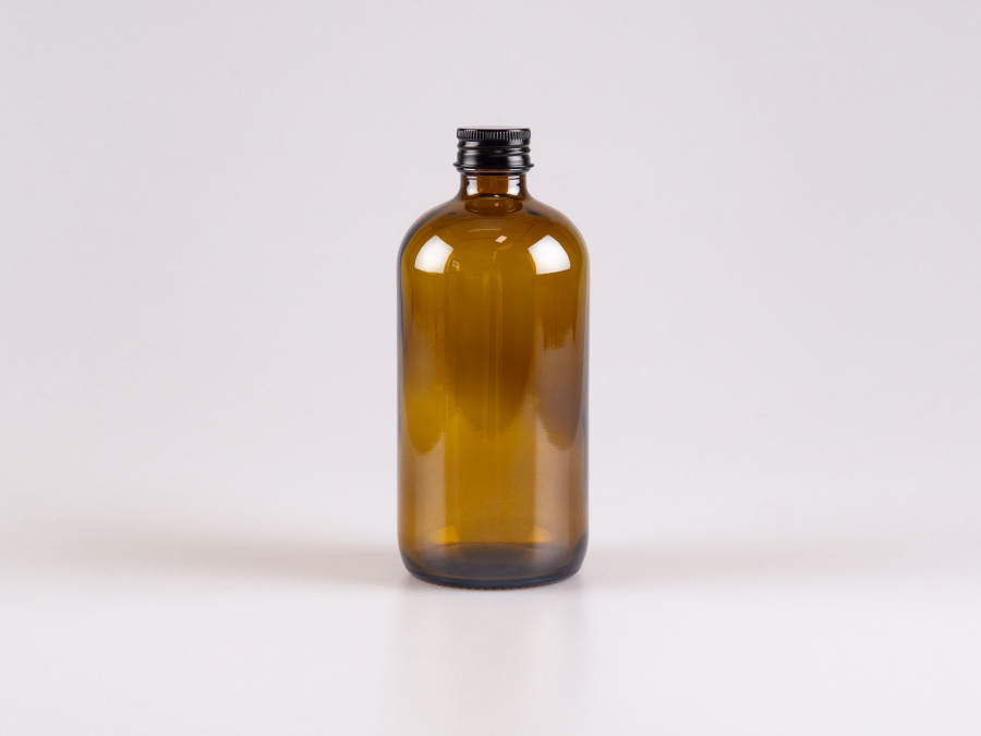 Braunglasflasche 480ml, mit Aludeckel
