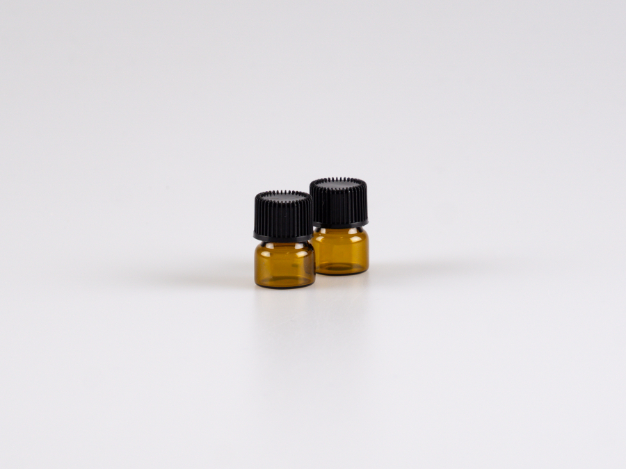 Mini Tropfflasche Braunglas, 1ml