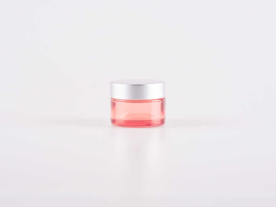 Kosmetikdose "Lucy", 30ml, mit Deckel silber