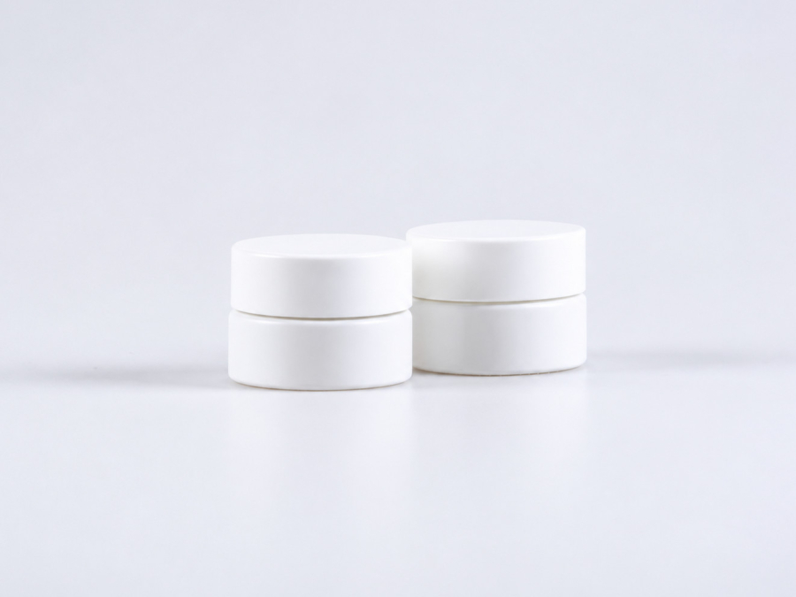 Weissglasdose 7 ml  – Deckel Weiss
