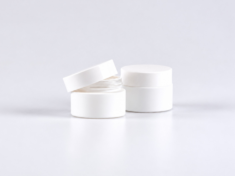 Weissglasdose 30 ml – Deckel Weiss