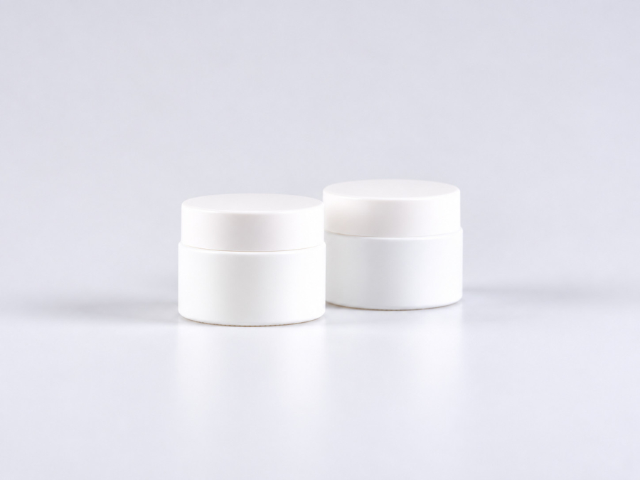 Weissglasdose 50 ml – Deckel Weiss