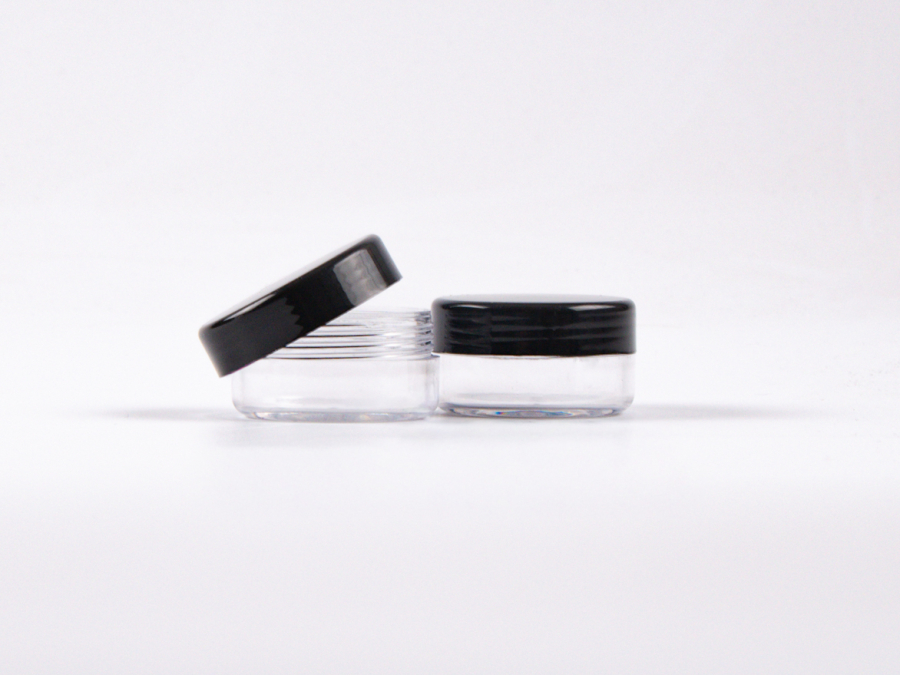 Mini Dose 10 ml – Transparent – Deckel Weiss/Schwarz
