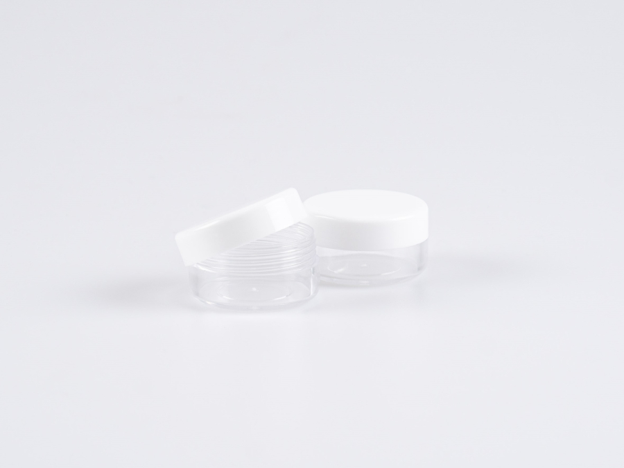 Dose, 10ml, transparent, Deckel schwarz-weiss - FEHLERHAFT, Pack à 50 Stk.