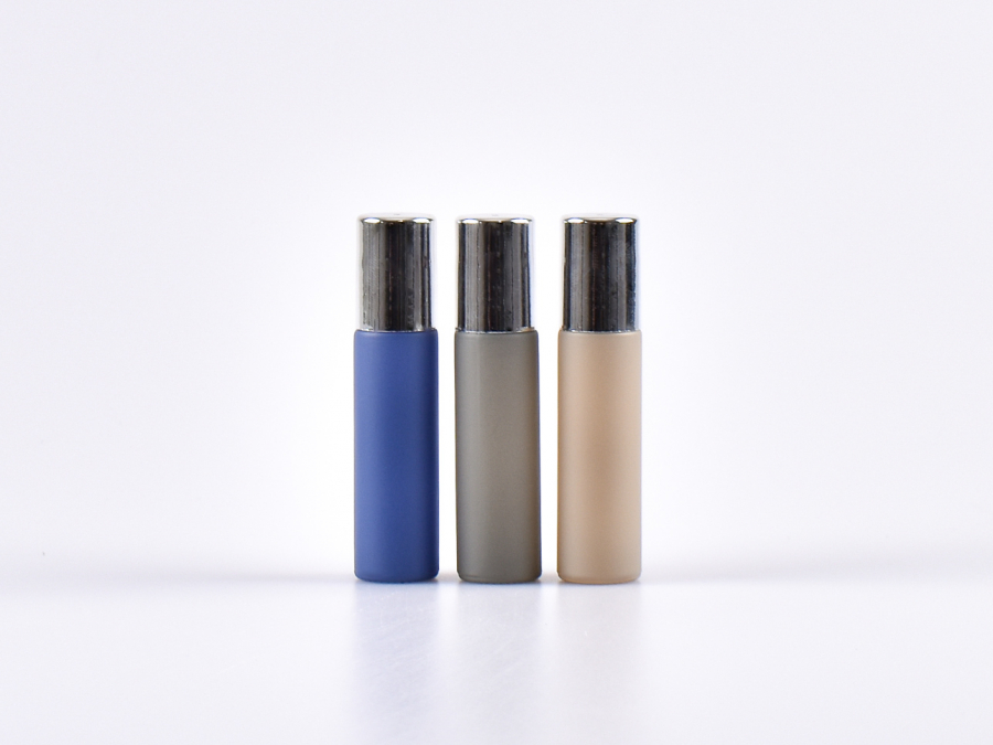 Roll-On-Flasche "Emma", 10ml, pastell blue mit Deckel gold/silber