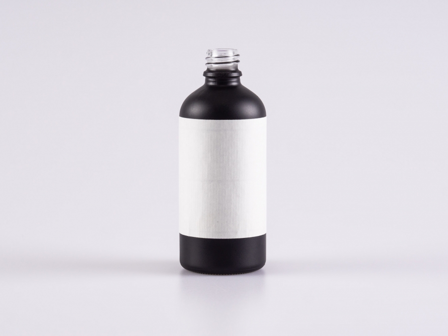 Etikette "weiss und braun-antik", passend zu 100ml DIN18 Glasflaschen, 145x60mm