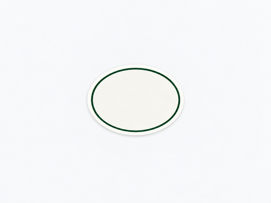 Etikette Oval