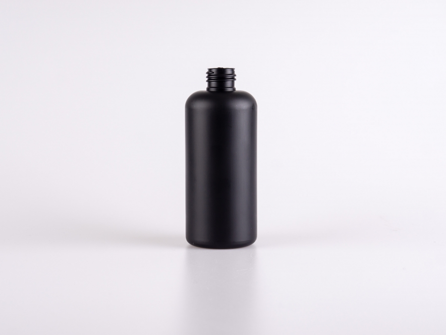 Flasche "Ben" 250ml, HD-PE mattschwarz, 24/410, ohne Montur