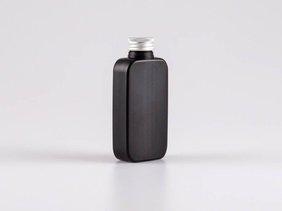 Flasche "Henry", 100ml, HDPE, mit Schraubverschluss Aluminium
