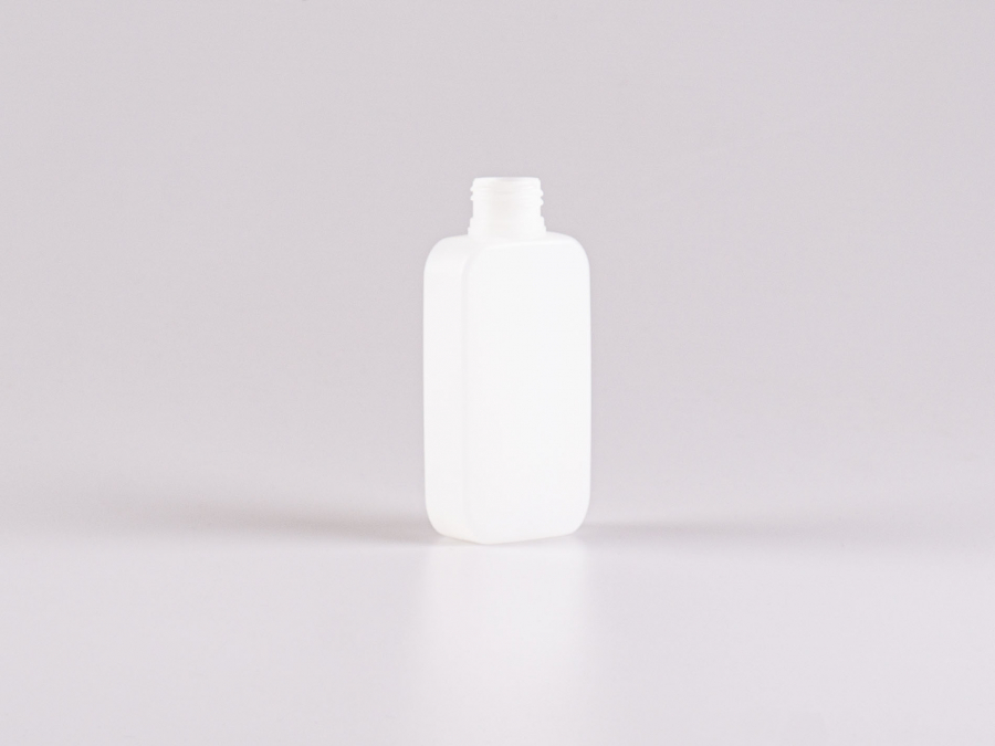Flasche "Henry", 100ml, HDPE, 3 Farben, 24/410, ohne Montur