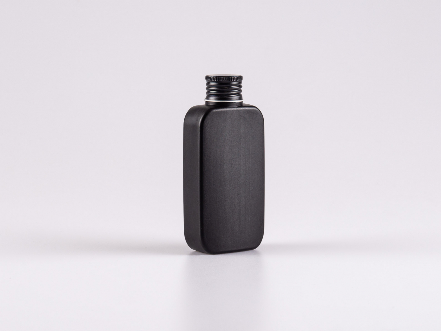 Flasche "Henry", 100ml, HDPE, mit Schraubverschluss Aluminium