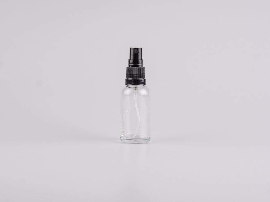 Klarglas-Flasche-Spray-Originalitaetsverschluss-30ml