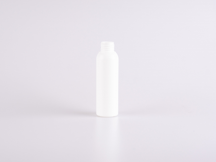 Flasche "Tara" 100ml, HD-PE matt-weiss, ohne Montur