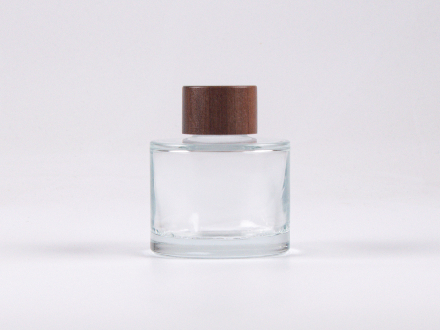 Klarglasflasche Lilly 90 ml - Schraubverschluss Walnut