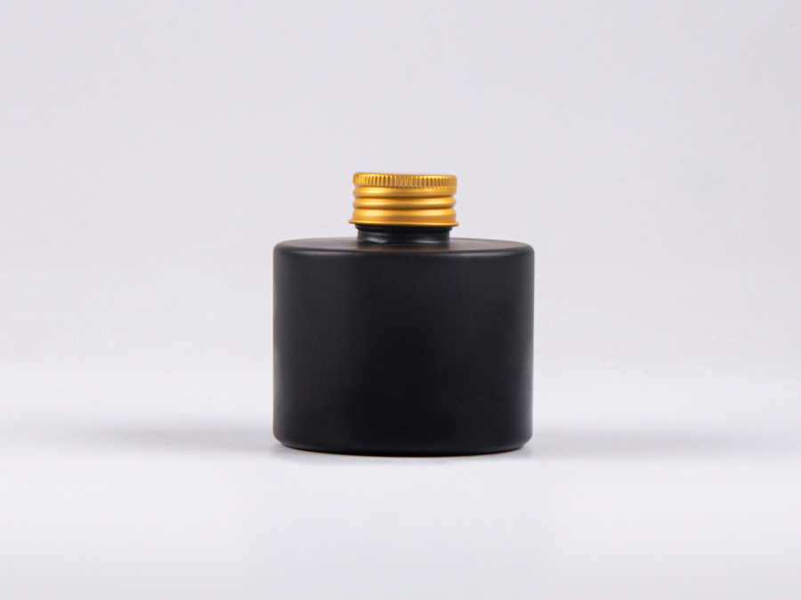 Schwarzglasflasche Lilly 130 ml - Schraubverschluss Aluminium