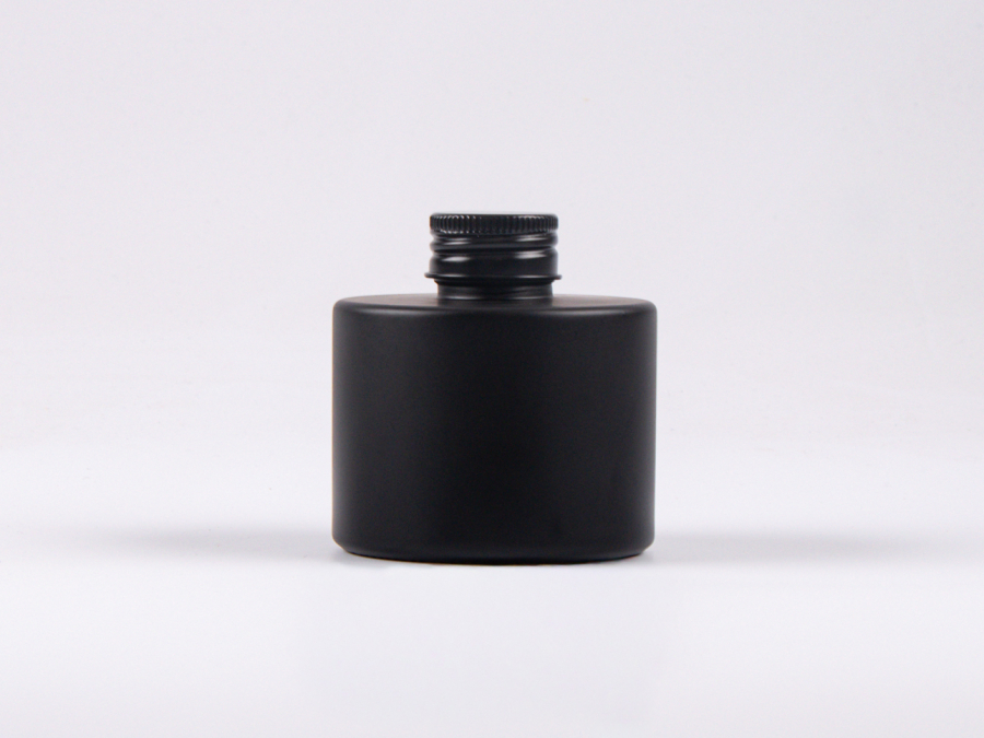 Schwarzglasflasche Lilly 130 ml - Schraubverschluss Aluminium