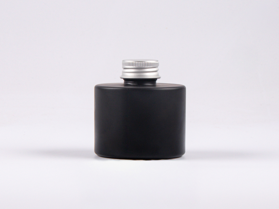 Schwarzglasflasche Lilly 130 ml - Schraubverschluss Aluminium