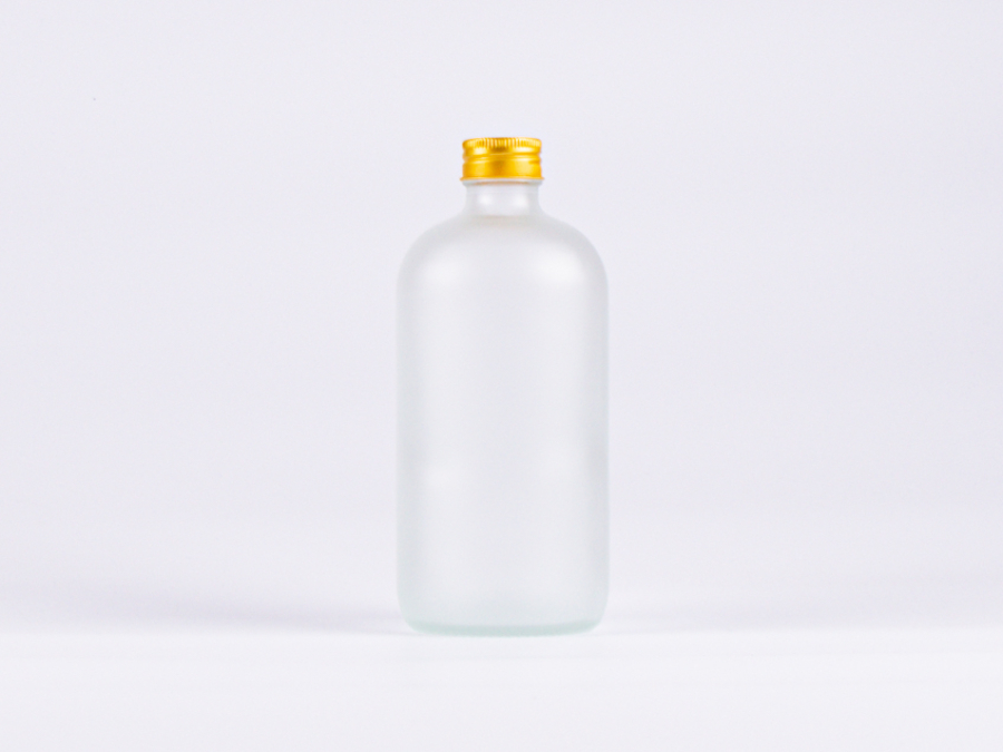 Glasflasche säuremattiert 500 ml - Schraubverschluss Aluminium