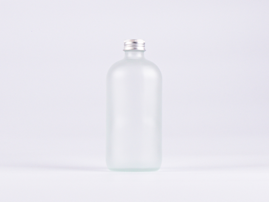 Glasflasche säuremattiert 500 ml - Schraubverschluss Aluminium