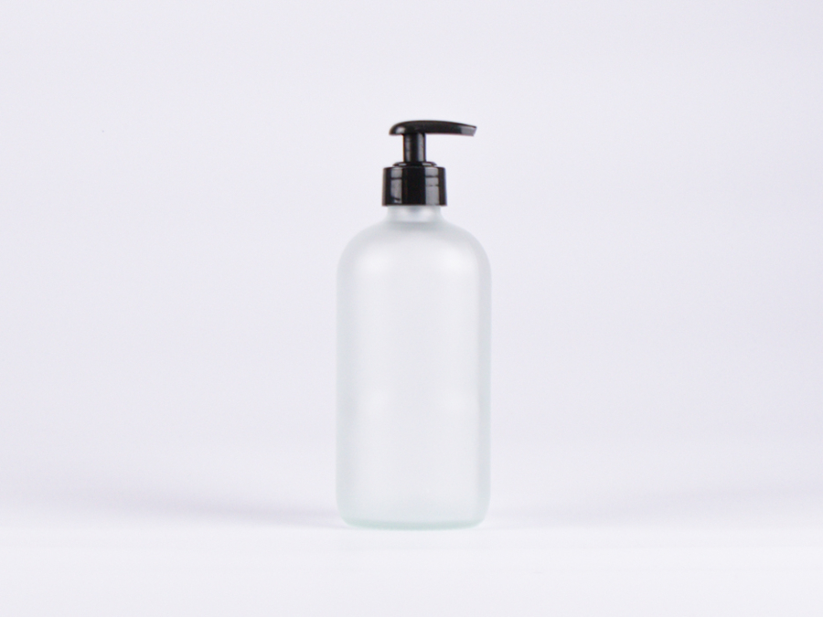 Glasflasche säuremattiert 500 ml - Dispenser Kunststoff