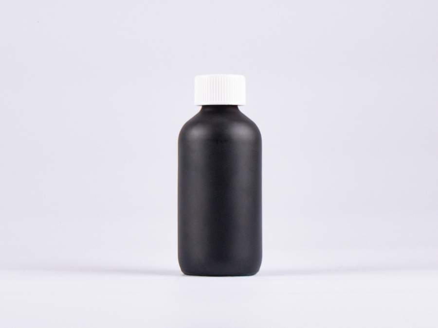 Schwarzglasflasche 250 ml - Verschluss KISI