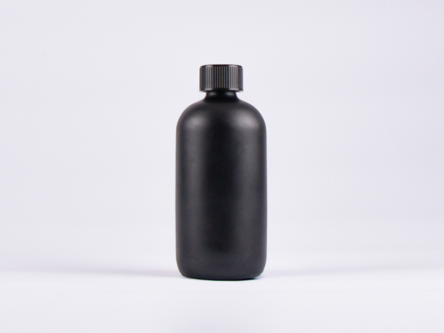 Schwarzglasflasche 500 ml - Verschluss KISI