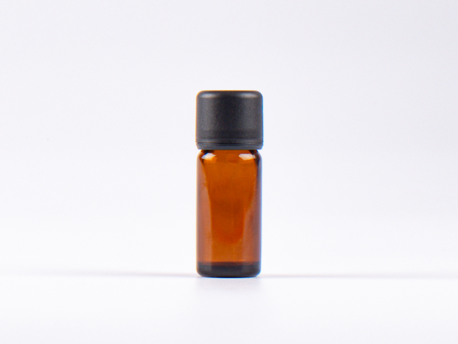 Braunglasflasche 10ml, mit Schraubverschluss & Giessring